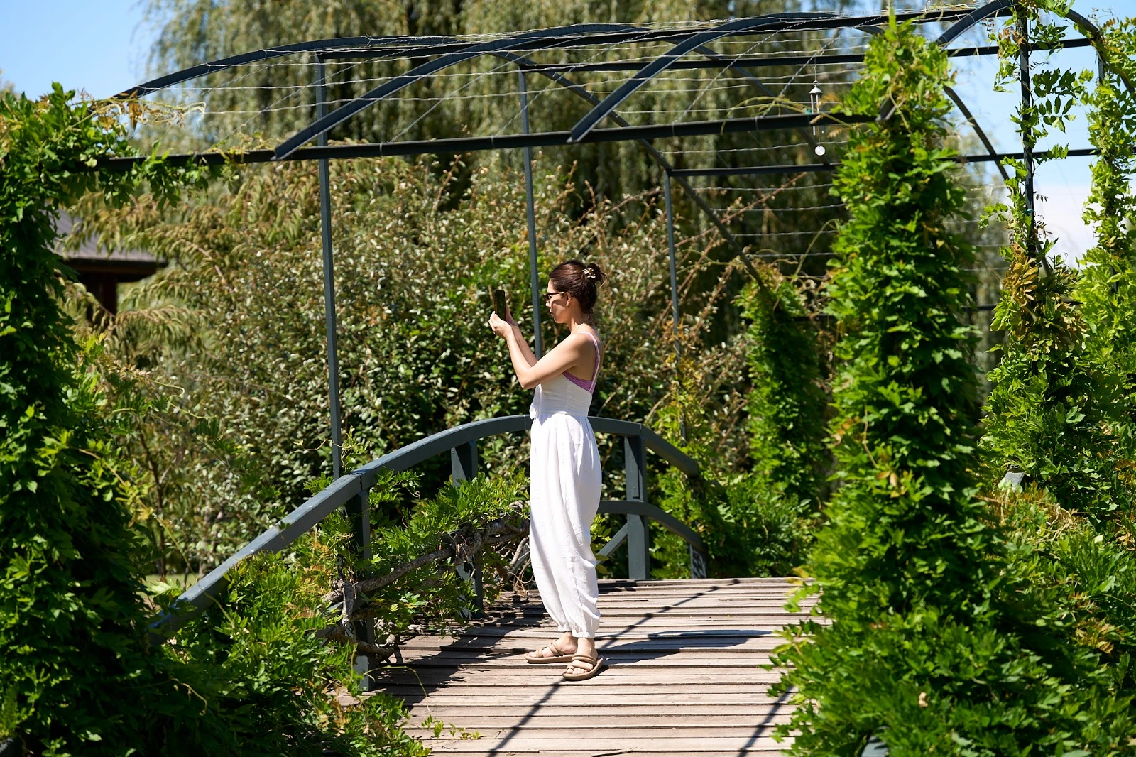 Descubrir el jardín desde un puente